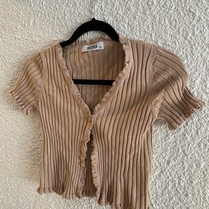 Kooka cardigan with frilled sleeves